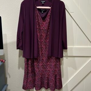 Roz & Ali dress with removable cardigan. The dress is tank.